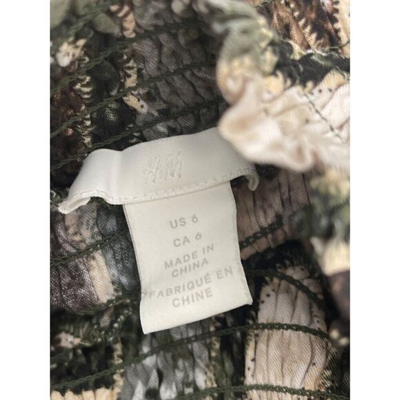 H&M Women Turtleneck Animal Print Patch Work Shift Dress Size 6 - Picture 8 of 10